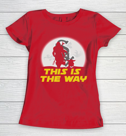 Chicago White Sox MLB Baseball Star Wars Yoda And Mandalorian This Is The Way Women's T-Shirt 9