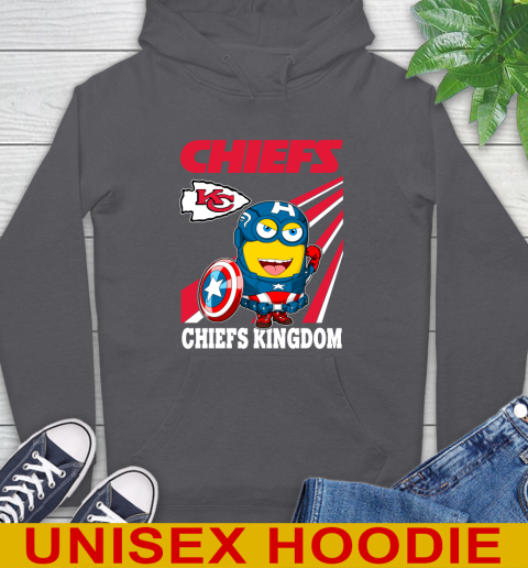 NFL Football Kansas City Chiefs Captain America Marvel Avengers Minion Shirt Hoodie 7