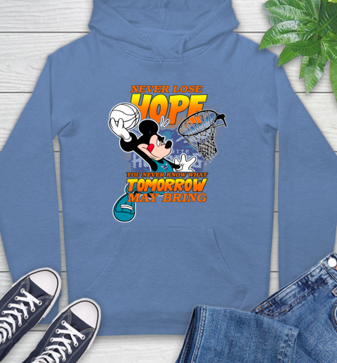 Charlotte Hornets NBA Basketball Mickey Disney Never Lose Hope Hoodie 11