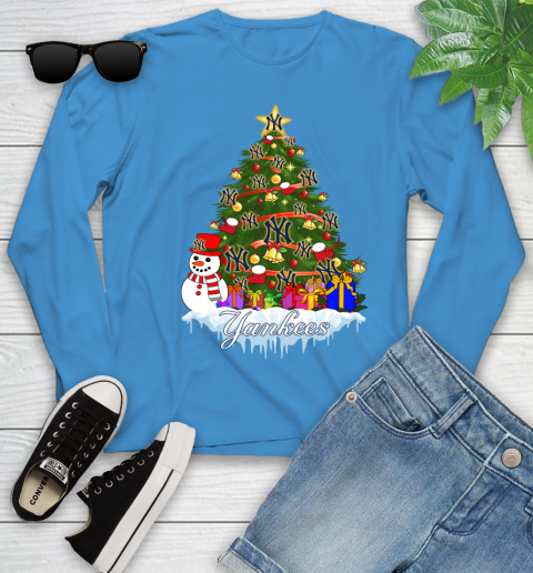 New York Yankees Merry Christmas MLB Baseball Sports Youth Long Sleeve 7