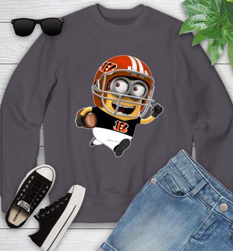 NFL Cincinnati Bengals Minions Disney Football Sports Youth Sweatshirt 6