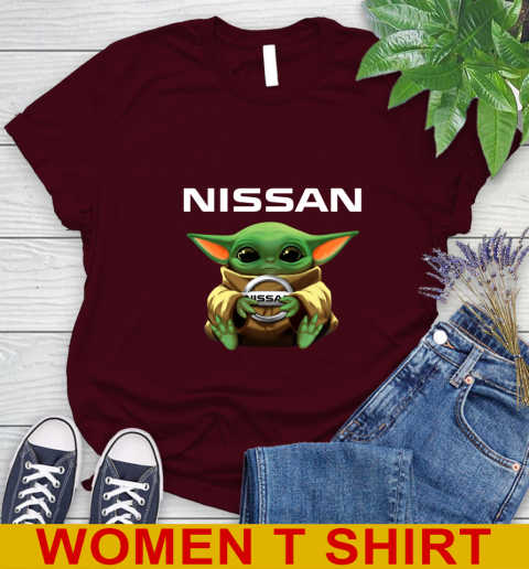 Star Wars Baby Yoda Hugs Nissan Car Shirt 90