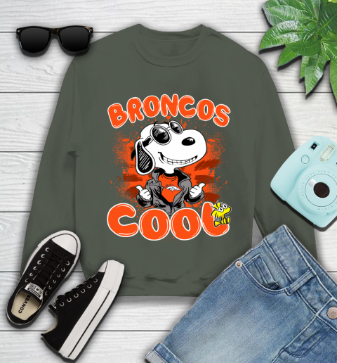 NFL Football Denver Broncos Cool Snoopy Shirt Youth Sweatshirt 7