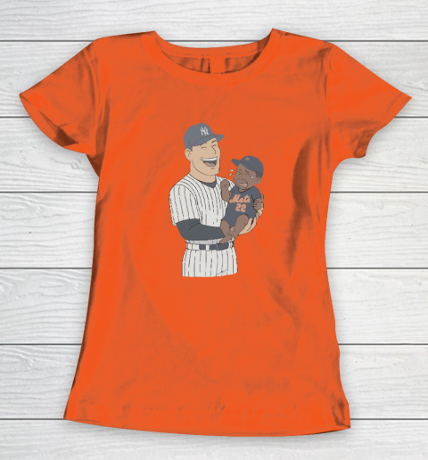 Yankees Holding Crying Mets Baby Women's T-Shirt 2