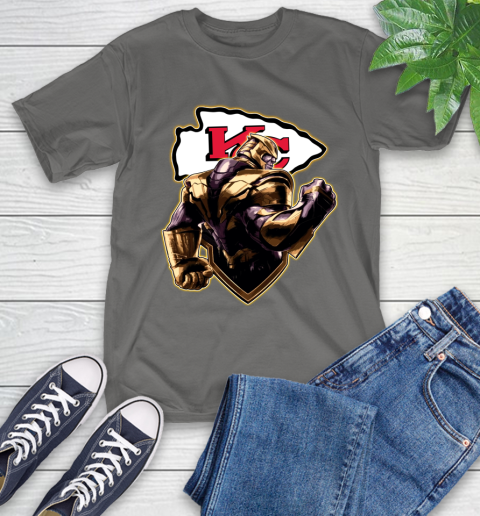 NFL Thanos Avengers Endgame Football Sports Kansas City Chiefs T-Shirt 9