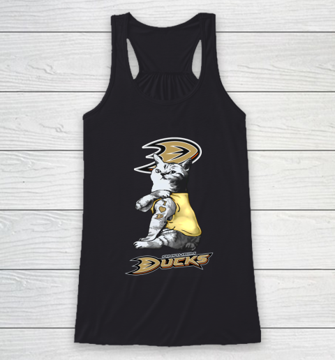 NHL My Cat Loves Anaheim Ducks Hockey Racerback Tank