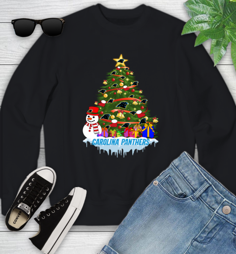 Carolina Panthers Merry Christmas NFL Football Sports Youth Sweatshirt 2