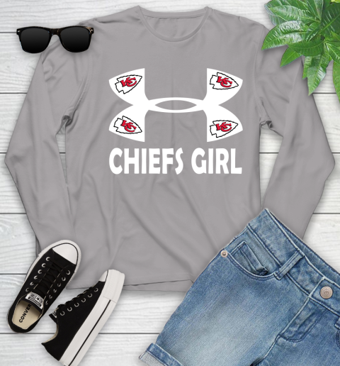 NFL Kansas City Chiefs Girl Under Armour Football Sports Youth Long Sleeve 5