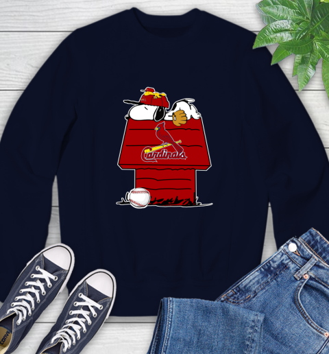 MLB St.Louis Cardinals Snoopy Woodstock The Peanuts Movie Baseball T Shirt Sweatshirt 3