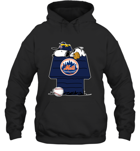 MLB New York Mets Snoopy Woodstock The Peanuts Movie Baseball T Shirt 5M3jpFZvjH2 hoodie 23 95 151514 front black