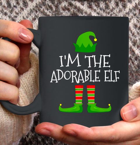 I m The Adorable Elf Family Matching Christmas Pajama Gift Ceramic Mug 11oz