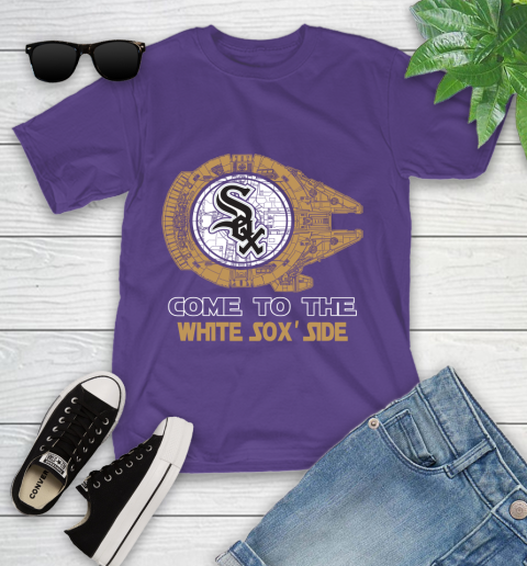 MLB Come To The Chicago White Sox Side Star Wars Baseball Sports Youth T-Shirt 3