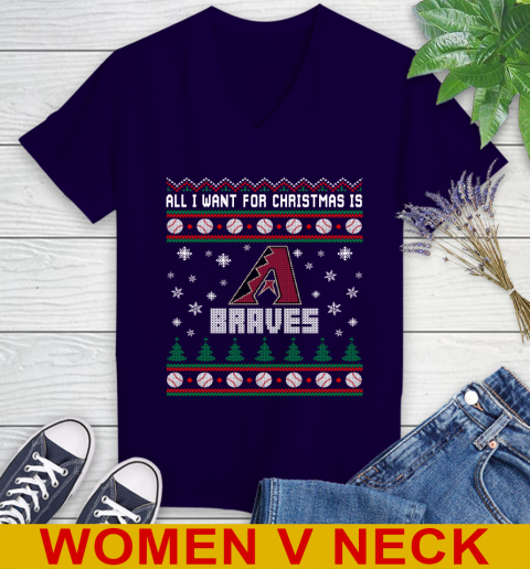 MLB All I Want For Christmas Is Atlanta Braves Baseball Sports 75
