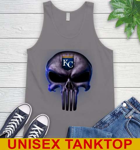 Kansas City Royals MLB Baseball Punisher Skull Sports Tank Top 6