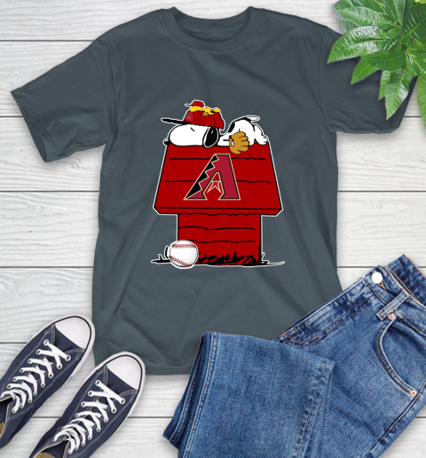MLB Arizona Diamondbacks Snoopy Woodstock The Peanuts Movie Baseball T Shirt T-Shirt 9