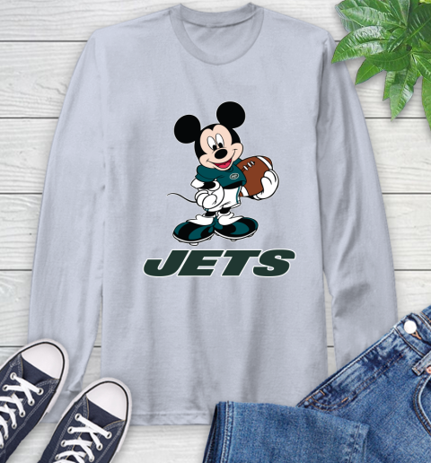 NFL Football New York Jets Cheerful Mickey Mouse Shirt Long Sleeve T-Shirt 6