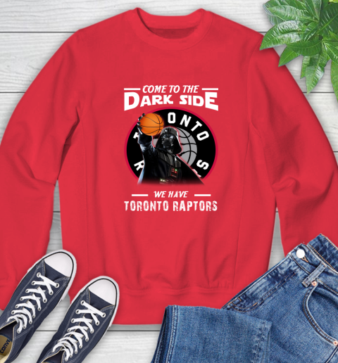 NBA Come To The Dark Side We Have Toronto Raptors Star Wars Darth Vader Basketball Sweatshirt 10