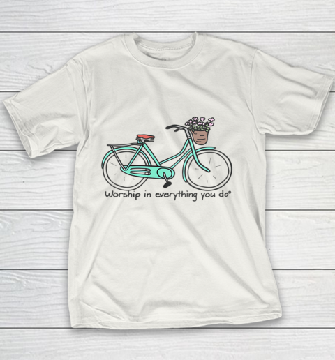 Cheerful Bicycling Youth T-Shirt