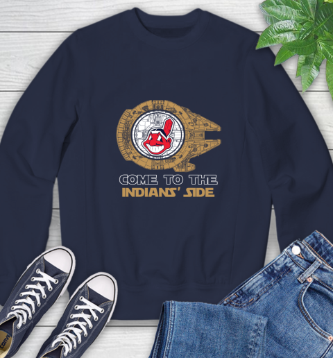 MLB Come To The Cleveland Indians Side Star Wars Baseball Sports Sweatshirt 2