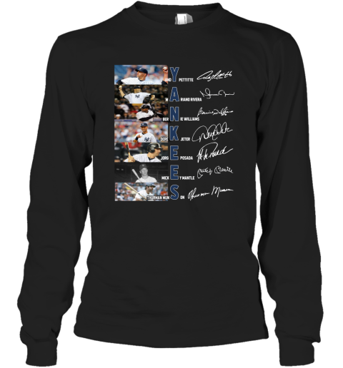 Pretty Yankees Derek Jeter Jorge Posada Mickey Mantle Signatures Shirt Long Sleeve