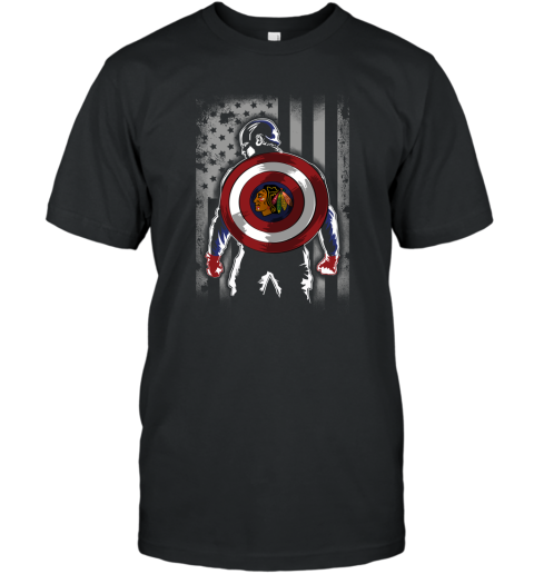 NHL Chicago Blackhawks Captain America Marvel Flag Hockey Sports