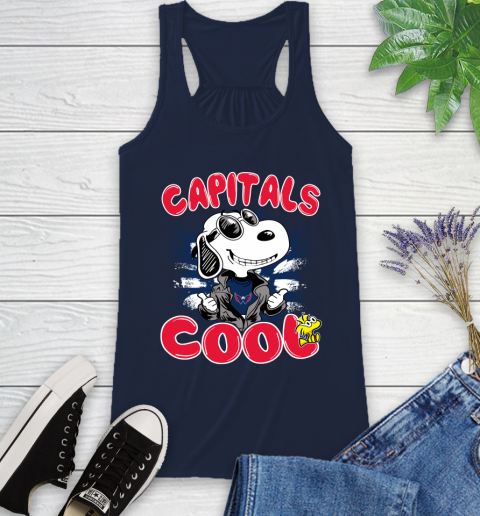 NHL Hockey Washington Capitals Cool Snoopy Shirt Racerback Tank - Image 9