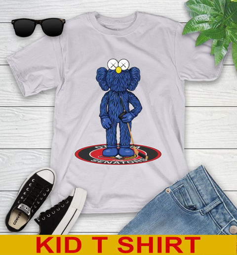 NHL Hockey Ottawa Senators Kaws Bff Blue Figure Shirt Youth T-Shirt 5