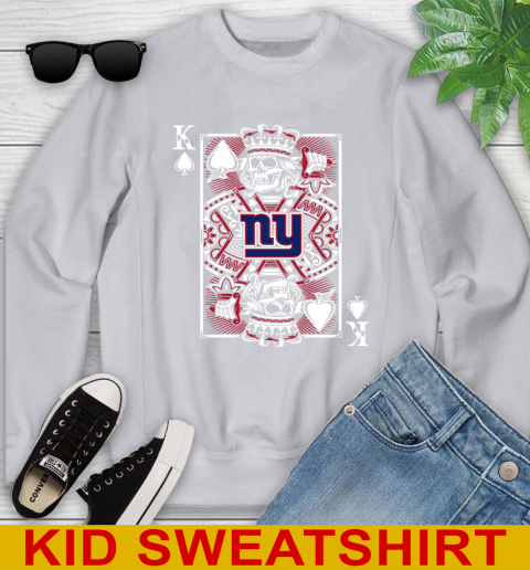 New York Giants NFL Football The King Of Spades Death Cards Shirt Youth Sweatshirt 3