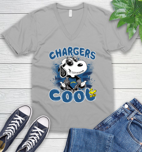 NFL Football Los Angeles Chargers Cool Snoopy Shirt V-Neck T-Shirt 3