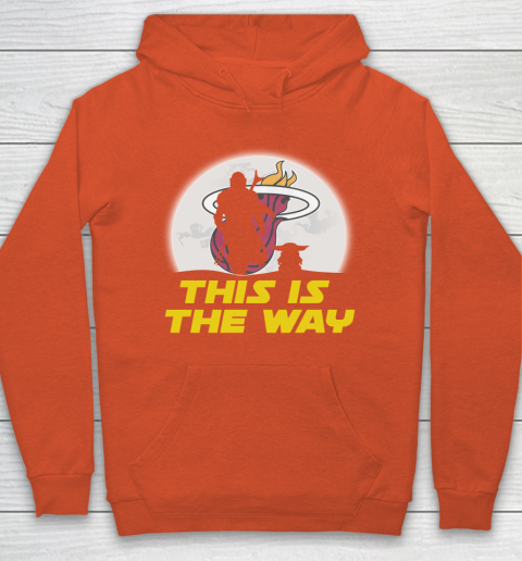Miami Heat NBA Basketball Star Wars Yoda And Mandalorian This Is The Way Hoodie 3