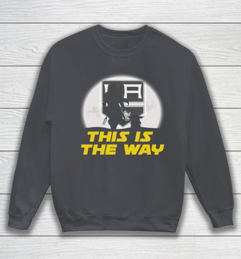 Los Angeles Kings NHL Ice Hockey Star Wars Yoda And Mandalorian This Is The Way Sweatshirt 4