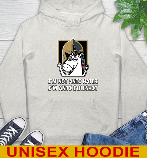 Vegas Golden Knights NHL Hockey Unicorn I'm Not Anti Hater I'm Anti Bullshit Hoodie 12