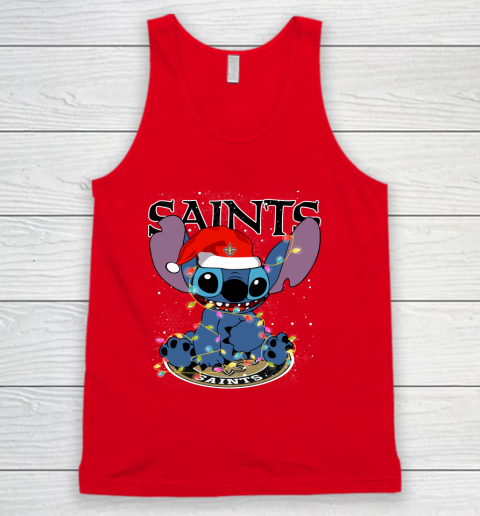 New Orleans Saints NFL Football noel stitch Christmas Tank Top 3