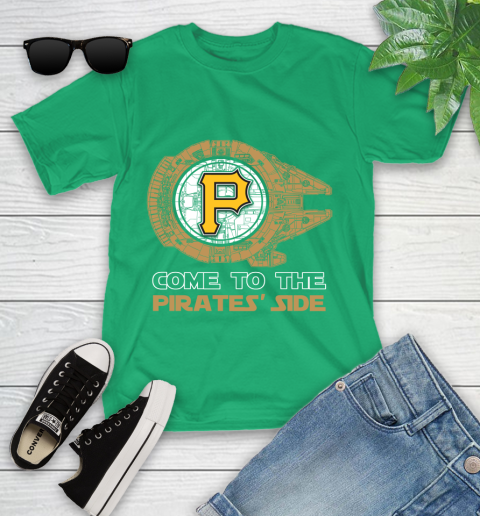 MLB Come To The Pittsburgh Pirates Side Star Wars Baseball Sports Youth T-Shirt 8