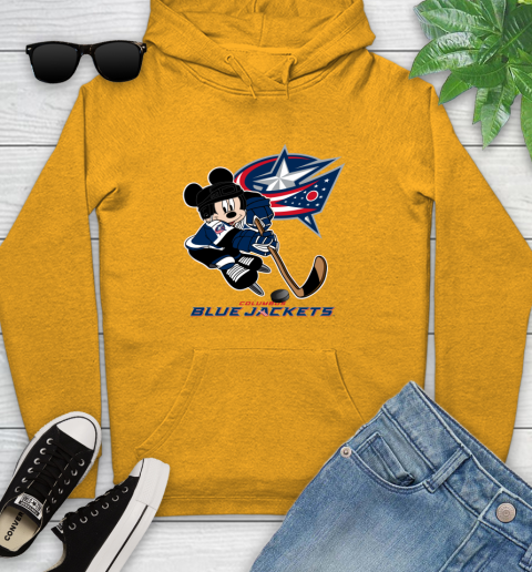NHL Columbus Blue Jackets Mickey Mouse Disney Hockey T Shirt Youth Hoodie 16