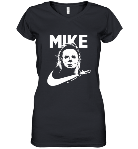 Mike Michael Myers Mash Up Nike Women's V-Neck T-Shirt