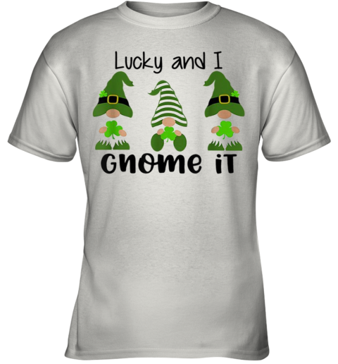 3 Irish Gnomes Leprechauns Shamrocks St Patricks Day Youth T-Shirt