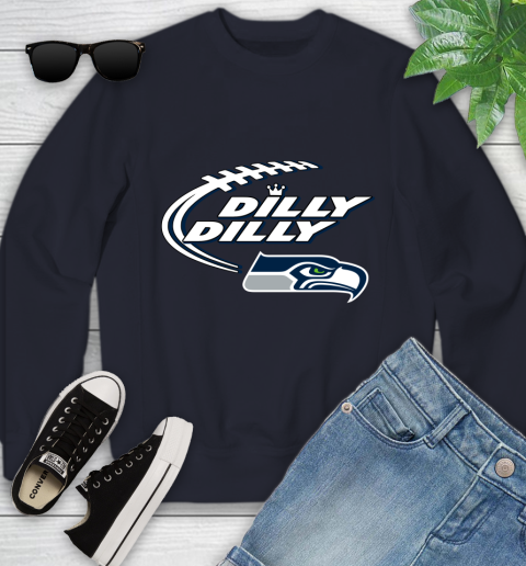 NFL Seattle Seahawks Dilly Dilly Football Sports Youth Sweatshirt 3
