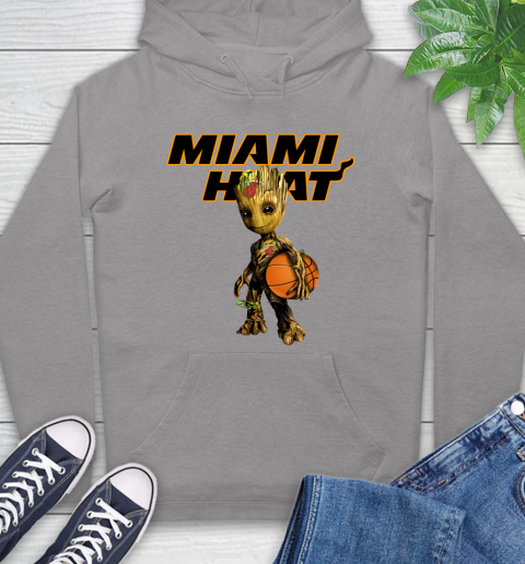 Miami Heat NBA Basketball Groot Marvel Guardians Of The Galaxy Hoodie 6