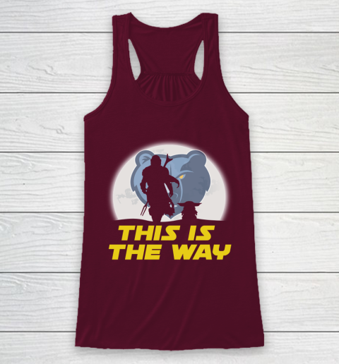 Memphis Grizzlies NBA Basketball Star Wars Yoda And Mandalorian This Is The Way Racerback Tank 2