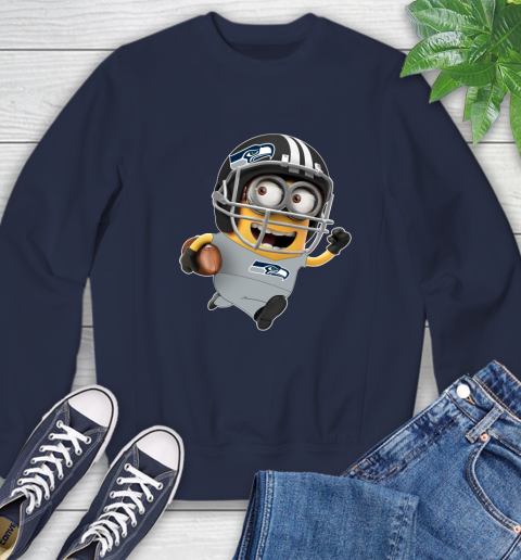NFL Seattle Seahawks Minions Disney Football Sports Sweatshirt 3