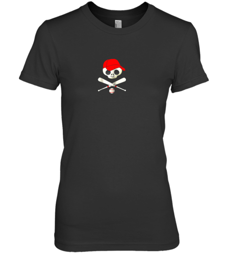 Baseball Jolly Roger Pirate Premium Women's T-Shirt