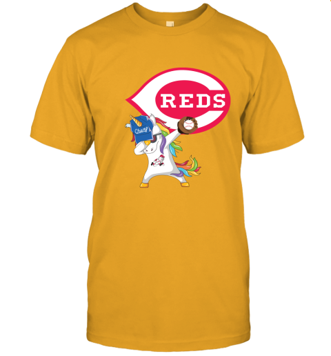Hip Hop Dabbing Unicorn Flippin Love Cincinnati Reds Unisex Jersey Tee