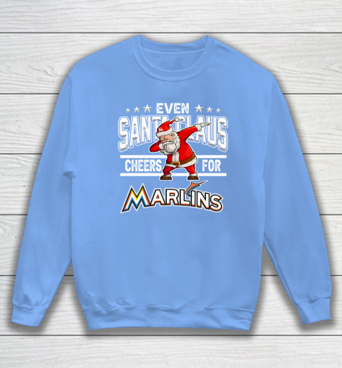Miami Marlins Even Santa Claus Cheers For Christmas MLB Sweatshirt 8