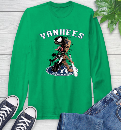 MLB New York Yankees Baseball Venom Groot Guardians Of The Galaxy Long Sleeve T-Shirt 7