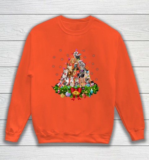 Funny Cat Christmas Tree Xmas Gifts Sweatshirt 3
