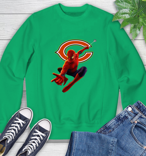 NFL Spider Man Avengers Endgame Football Chicago Bears Sweatshirt 6