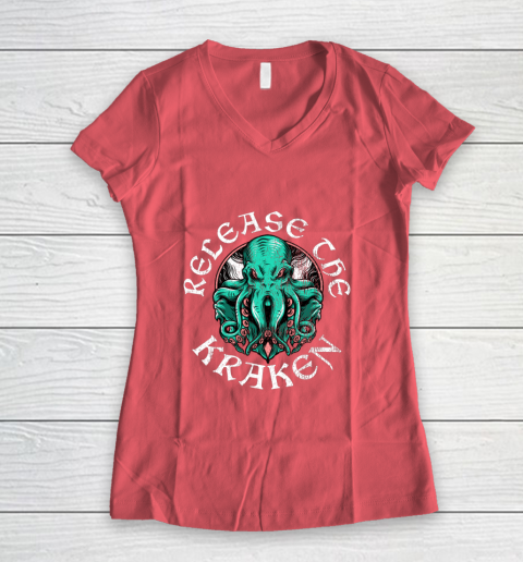 Release The Kraken Women's V-Neck T-Shirt 4