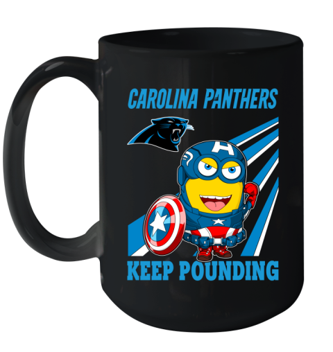 NFL Football Carolina Panthers Captain America Marvel Avengers Minion Shirt Ceramic Mug 15oz