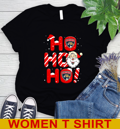 Florida Panthers NHL Hockey Ho Ho Ho Santa Claus Merry Christmas Shirt Women's T-Shirt